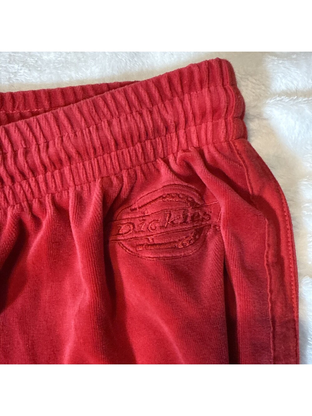 Dickies Velour Pants size M Vintage Y2K ‘90’s Red (2135) - Picture 2 of 9